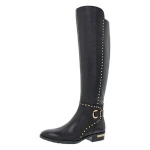 $250 Vince Camuto Womens Poppidal Tall Riding Boots Leather Studs 8 (MG24)